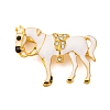 Zinc Alloy Crystal Rhinestone Brooch LS-JEWB-U010-04G-04-1