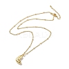 Initial Letter Brass Pendant Necklace NJEW-A015-21G-L-2
