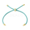 Adjustable Round Braided Microfiber Leather Cord Bracelet Making KK-CBAC260-01G-22-1