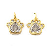 Brass Pave Cubic Zirconia Pendants KK-R229-12G-1