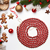 Wood Round Beads Pendant Decorations for Christmas Decorations HJEW-WH20003-49B-3