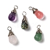 Natural & Synthetic Mixed Stone Faceted Charms PALLOY-JF01003-1