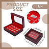 12-Slot Wood Championship Ring Display Cases CON-WH0123-25-2