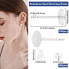 1600Pcs 2 Styles  304 Stainless Steel Flat Round Blank Peg Stud Earring Findings FIND-BBC0003-53A-2