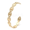 304 Stainless Steel Hollow Horse Eye Cuff Bangle for Women BJEW-D061-05G-2