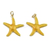 Brass Enamel Starfish Pendants KK-I377-03G-B-2