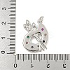 Rack Plating Brass Pave Colorful Cubic Zirconia Pendants KK-Z048-05P-3