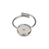304 Stainless Steel Cuff Ring Components STAS-D372-03P-03-2