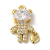 Rack Plating Brass Cubic Zirconia Pendants KK-K274-05G-1