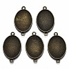 Tibetan Style Oval Alloy Cabochon Connector Settings LS-X-TIBE-Q038-002B-AB-NR-2