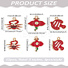 12Pcs 3 Styles Ocean Theme Alloy Enamel Pendants ENAM-LP0002-31-2