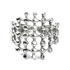 304 Stainless Steel Cuff Rings for Women RJEW-M019-18P-2