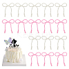16Pcs 2 Colors Acrylic Imitation Pearl Bowknots Ornament Accessories DIY-FG0008-64-1