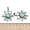 Synthetic Turquoise Spider Web Pendants G-Q163-09AS-01-3