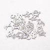 Silver Color Plated Alloy Letter Pendants PALLOY-J718-01S-1