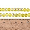 Transparent Electroplate Glass Beads Strands EGLA-Q132-6MM-01A-01-4