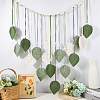 Bohemian Hand-woven Cotton Rope Leaf Tassel with Wood Beads Wall Hanging Ornaments FIND-WH20019-136B-01-3