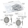 10Pcs 2 Styles Vintage Alloy Brooch Cabochon Bezel Settings FIND-FS0004-64-4