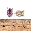 Brass Micro Pave Cubic Zirconia Horse Eye Charms KK-F929-05-3