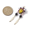 Seed Glass & Synthetic Turquoise Pendant PALLOY-MZ00243-04-2