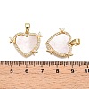 Brass Micro Pave Clear Cubic Zirconia Pendants KK-N254-198G-3