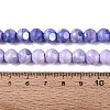 Ombre Effect Dyed Electroplate Opaque Glass Beads Strands EGLA-Q130-01A-11-5