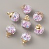 Transparent Glass Globe Pendants LS-FIND-WH0146-35A-2