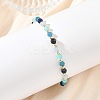 Natural White Jade & Amazonite & Apatite & Lapis Lazuli Round Beaded Necklaces and Bracelet Set SJEW-JS01382-6