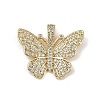 Brass Micro Pave Cubic Zirconia Pendants KK-R230-09G-1