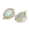 Natural Flower Amazonite Faceted Oval Links G-B126-07G-15-2