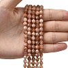 Natural Peach Moonstone Beads Strands G-Z119-A18-01-2