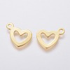 304 Stainless Steel Open Heart Charms STAS-L234-087G-2