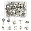40Pcs 10 Styles Tibetan Style Zinc Alloy Bunny Pendants TIBEP-FS0001-48-1