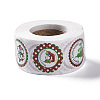 8 Patterns Christmas Round Dot Self Adhesive Paper Stickers Roll X-DIY-A042-01B-2