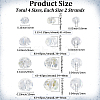8 Strands 4 Styles Electroplate Glass Beads Strands EGLA-LT0001-06D-2