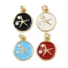 Brass Enamel Pendants KK-D409-02G-1