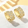 Heart Brass Micro Pave Cubic Zirconia Hoop Earrings EJEW-A132-10G-02-1