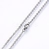 Non-Tarnish 304 Stainless Steel Cable Chains Necklaces LS-NJEW-F226-04P-04-2
