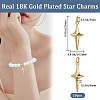 10Pcs Brass Pendants ZIRC-BBC0002-29-2