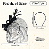 Gauze Mesh Veil Cloth with Aligator Hair Clip AJEW-WH20018-97A-2