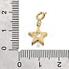 Star 304 Stainless Steel Crystal Rhinestone Pendant Decorations STAS-H202-49G-3