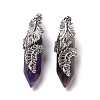 Natural Amethyst Pendants G-E059-02AS-01-2