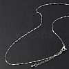 Brass Link Chain Necklaces for Women NJEW-D302-35P-3