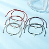 Brass Braided Bead Bracelets BJEW-JB12721-2