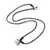 Round Shell Pearl Pendant Necklaces NJEW-JN04784-02-4