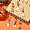 6Pcs Alloy Enamel Pendant Decorations HJEW-FS00059-7