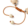 Starfish & Turtle Synthetic Turquoise Braided Beaded Bracelets BJEW-JB10926-04-4