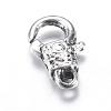 Tibetan Style Alloy Lobster Claw Clasps X-TIBE-T002-01AS-RS-2