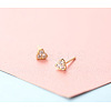 Brass Micro Pave Clear Cubic Zirconia Stud Earrings FS-WGE47D1-22-1