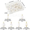 24Pcs 6 Styles ABS Plastic Imitation Pearl Pendants KK-FS0001-93-4